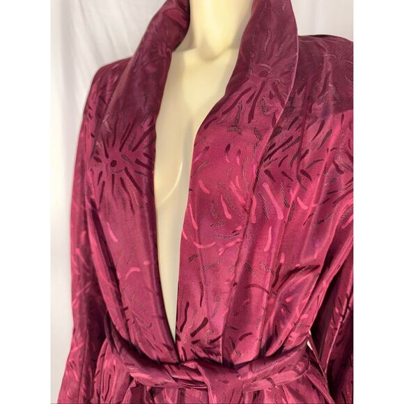Vintage 1930s–1940s Style Craft Men’s Satin Jacquard Dressing Gown Robe — Shawl - Picture 4 of 16